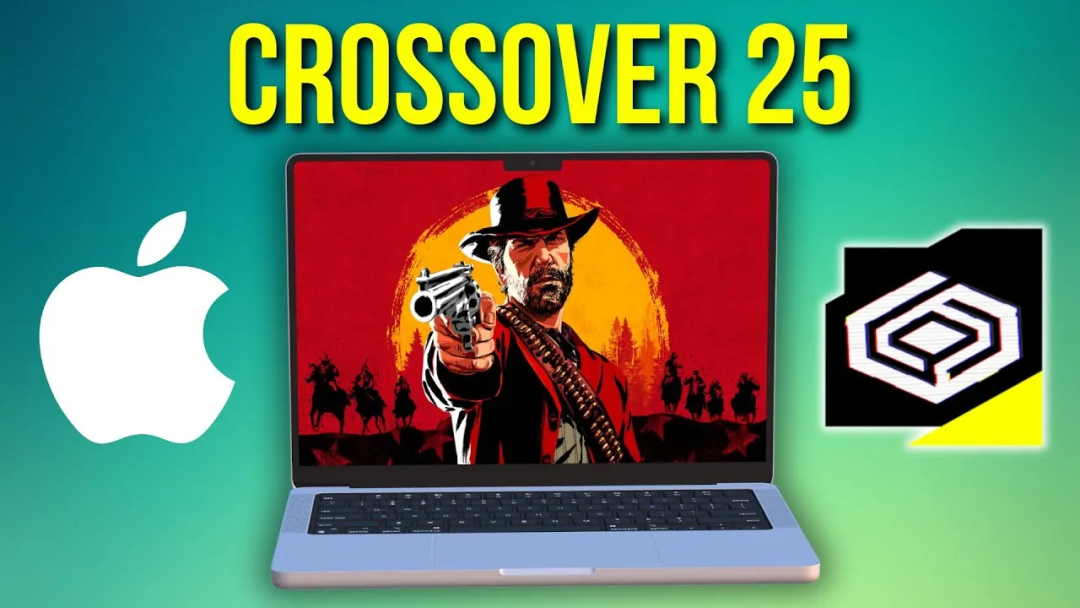 CrossOver 25 宣传图,强调跨平台游戏能力