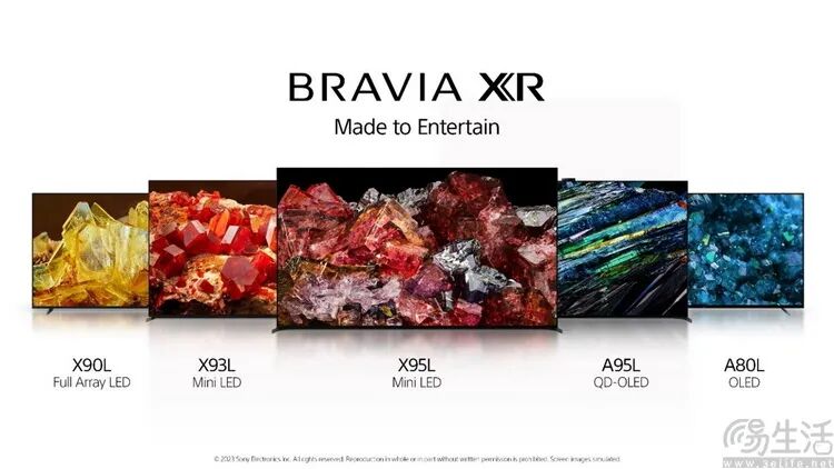 索尼BRAVIA XR系列电视阵容