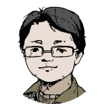 简洁的卡通程序员头像插画