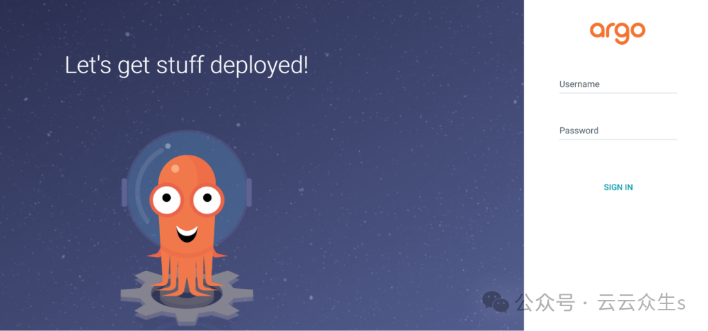 Argo CD 登录界面