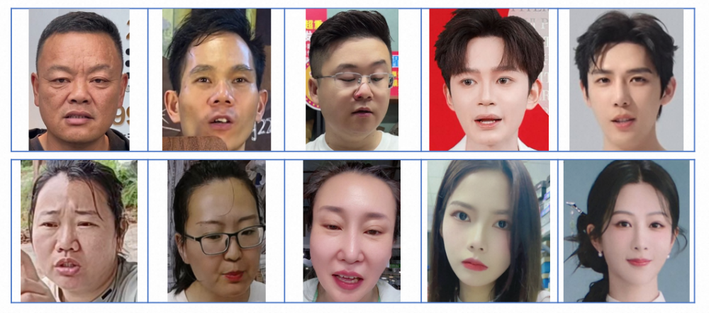 LiveBeauty数据集人脸图像样例