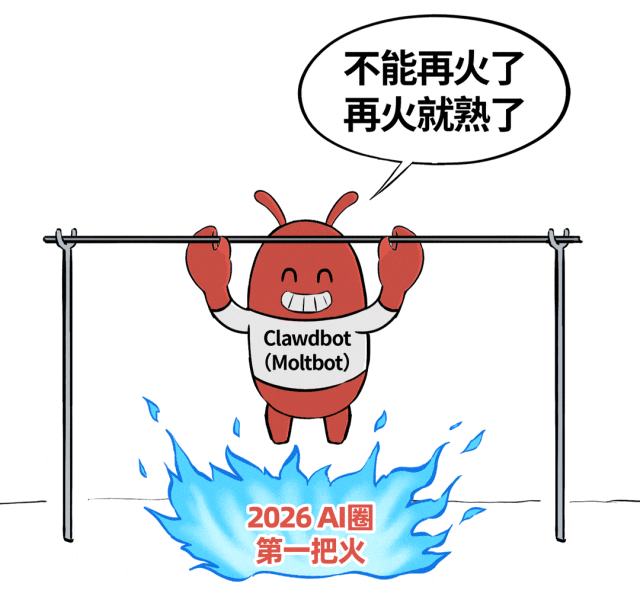 Clawdbot 卡通形象吐槽AI圈过火
