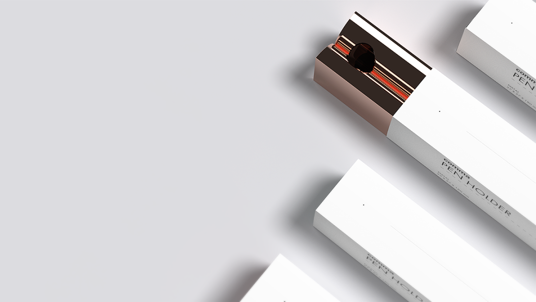 斜向排列的笔筒包装盒