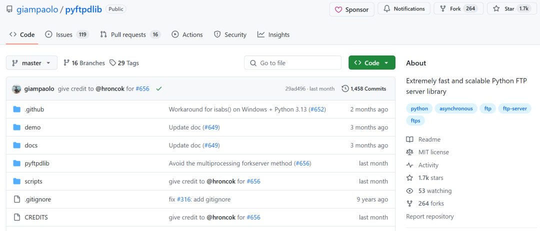 pyftpdlib架构示意图