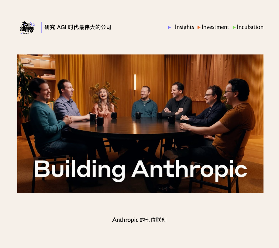 Anthropic七位联合创始人围坐在会议桌旁