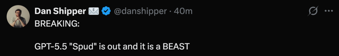 Dan Shipper 推文称 GPT-5.5 是巨兽