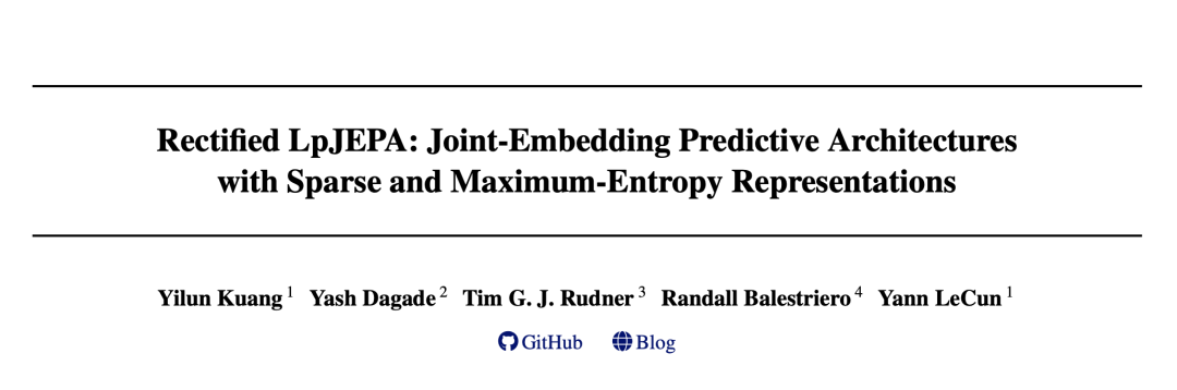 Rectified LpJEPA 论文封面