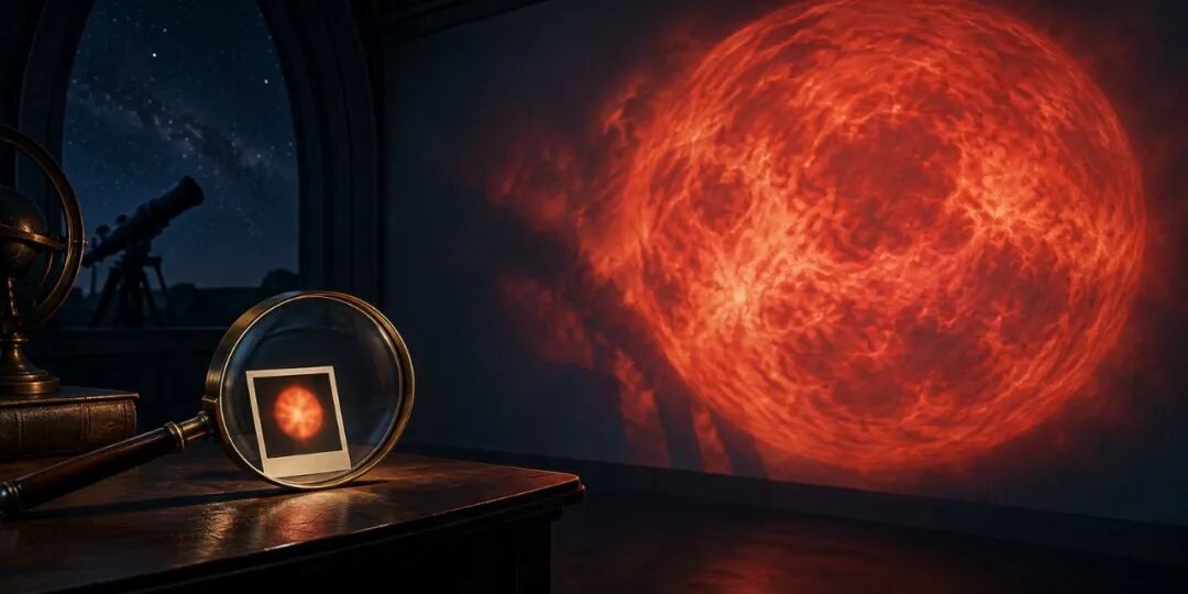 概念海报:红星照片与巨大红色星影