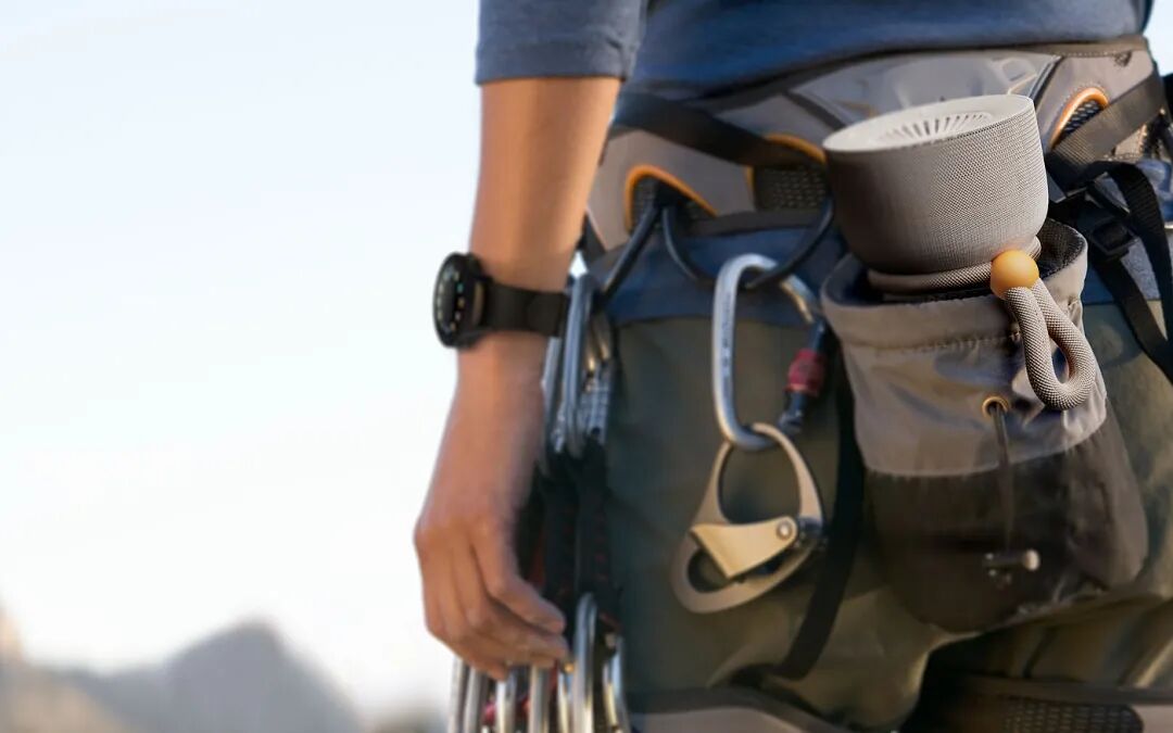 登山者装备特写