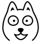 简笔画狗头表情
