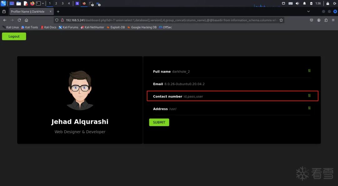 SQL注入获取列名