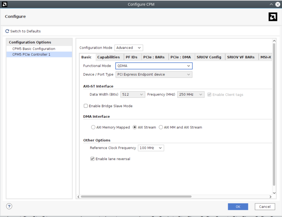 CPM PCIe 控制器能力配置