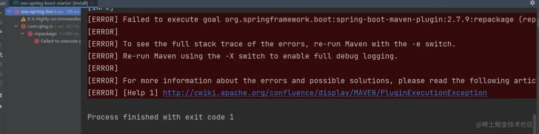 Maven打包因spring-boot-maven-plugin报错