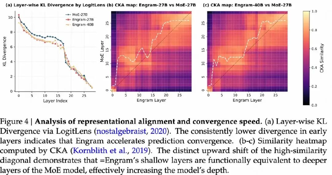 层间 KL 散度与表示相似性热图分析