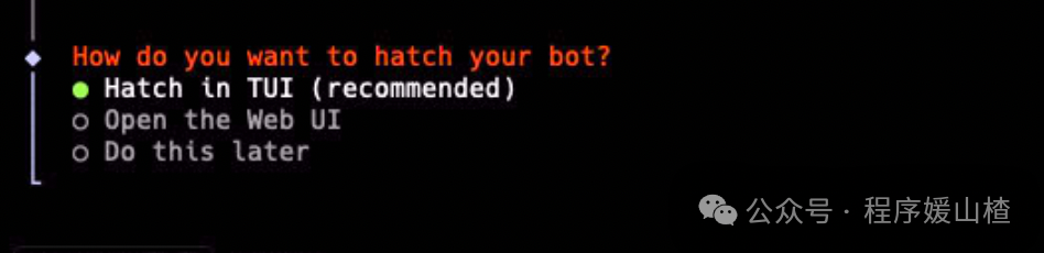 选择启动方式的终端菜单