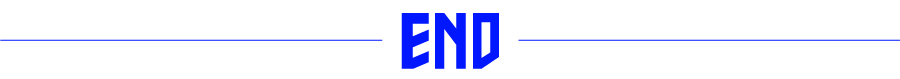 黑色背景上的蓝色立体“END”字样
