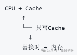 写回策略数据流向示意图