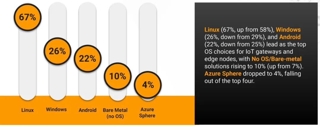 物联网与嵌入式领域操作系统市场份额分布