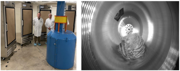 左图为改造的松鼠冬眠场所,右图为高速离心机转子内部