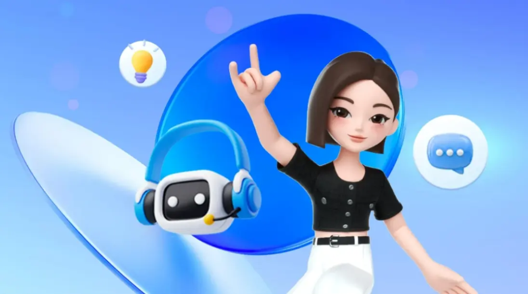 代表AI与创意的卡通形象