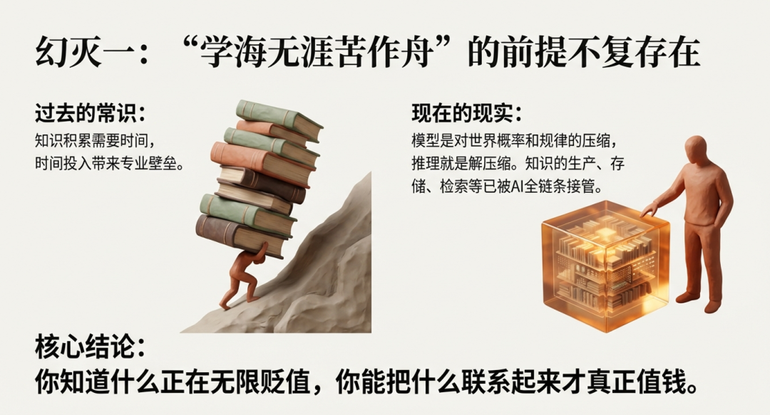 “学海无涯苦作舟”前提变化示意图