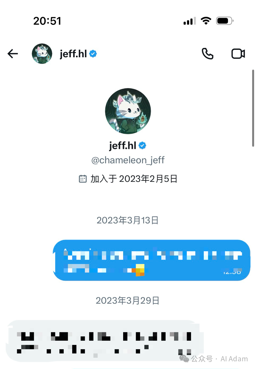 创始人Jeff的社交媒体主页截图