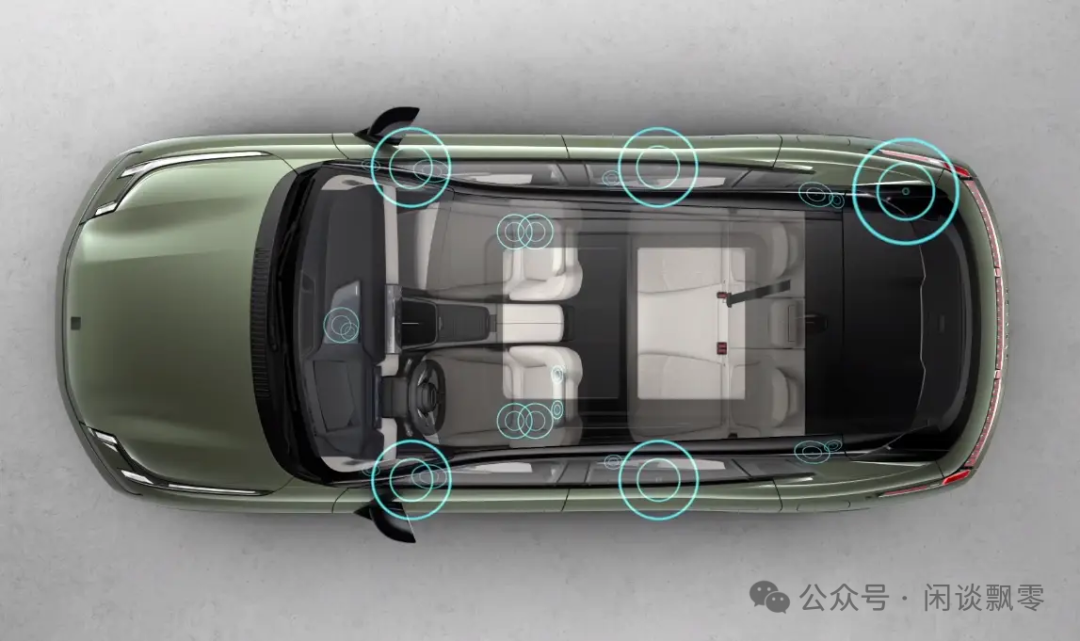 车载音响系统传感器布局示意图