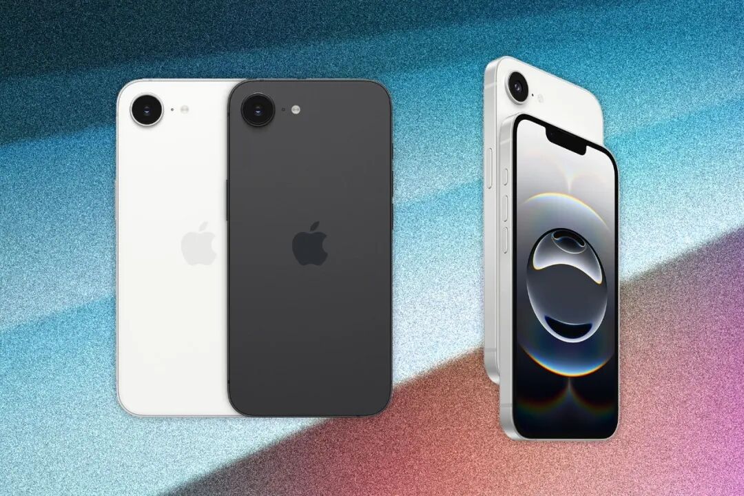 三款iPhone展示图，包含背面与正面设计