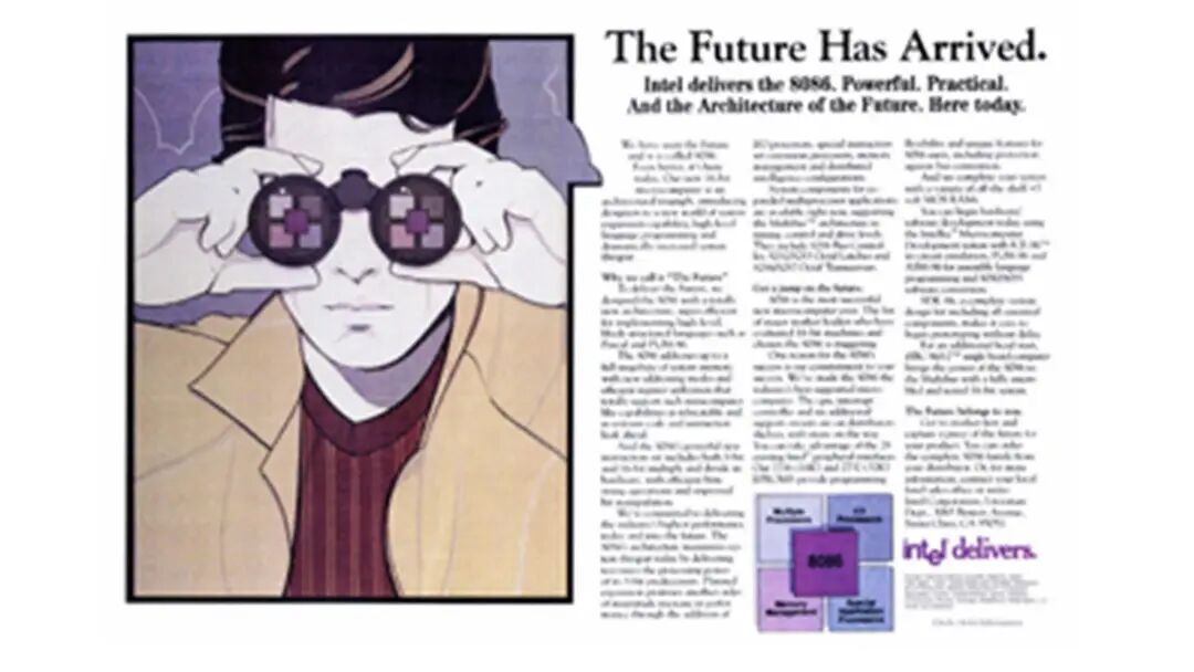 1979年 Patrick Nagel 创作的 8086 艺术广告