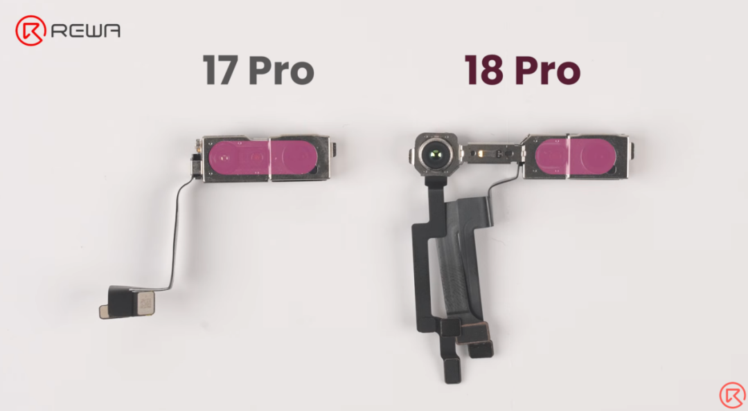 iPhone 17 Pro 与 iPhone 18 Pro 摄像头模组新增镜头组件对比