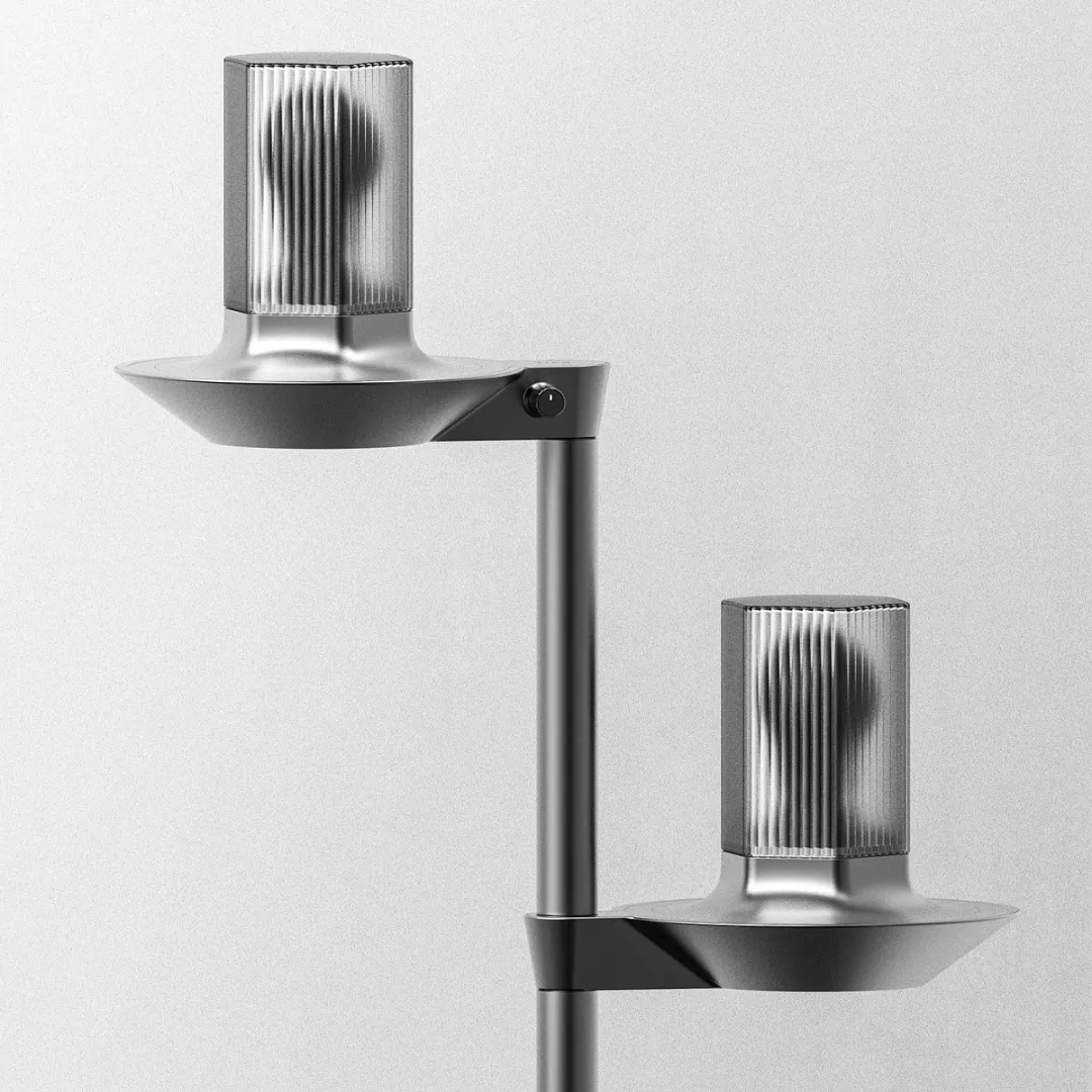 现代双头落地灯设计图