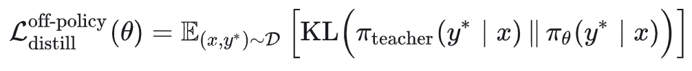 Off-Policy Distillation损失函数公式