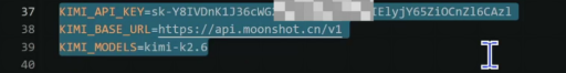 配置完成的 .env.local