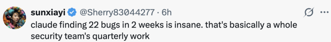 网友对Claude效率表示震惊的推文截图