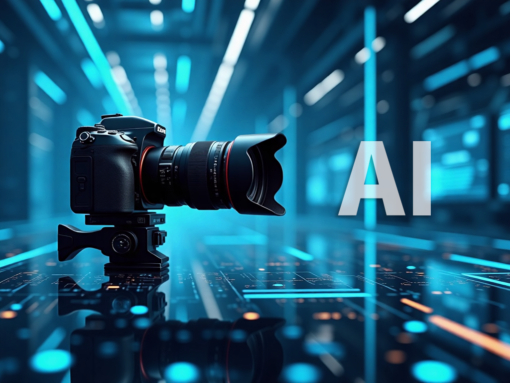 AI 人工智能与相机科技感图示