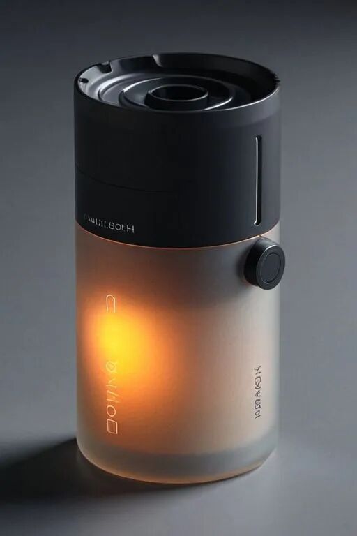 黑色与半透明材质结合的圆柱设备HOMI