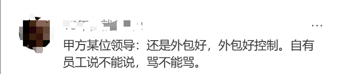 甲方领导评价外包