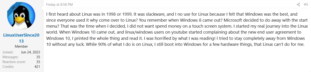 用户因Windows 8/10的设计和协议转向Linux
