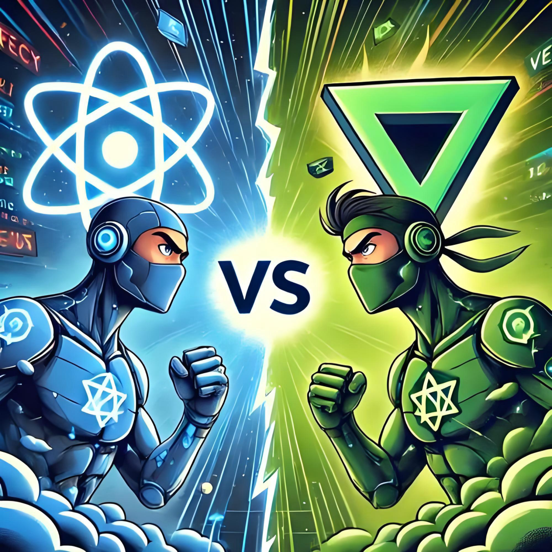 描绘Vue生态工具激烈角逐的漫画对战场景