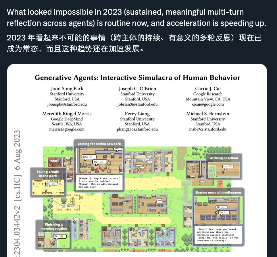 2023年斯坦福生成式代理论文插图