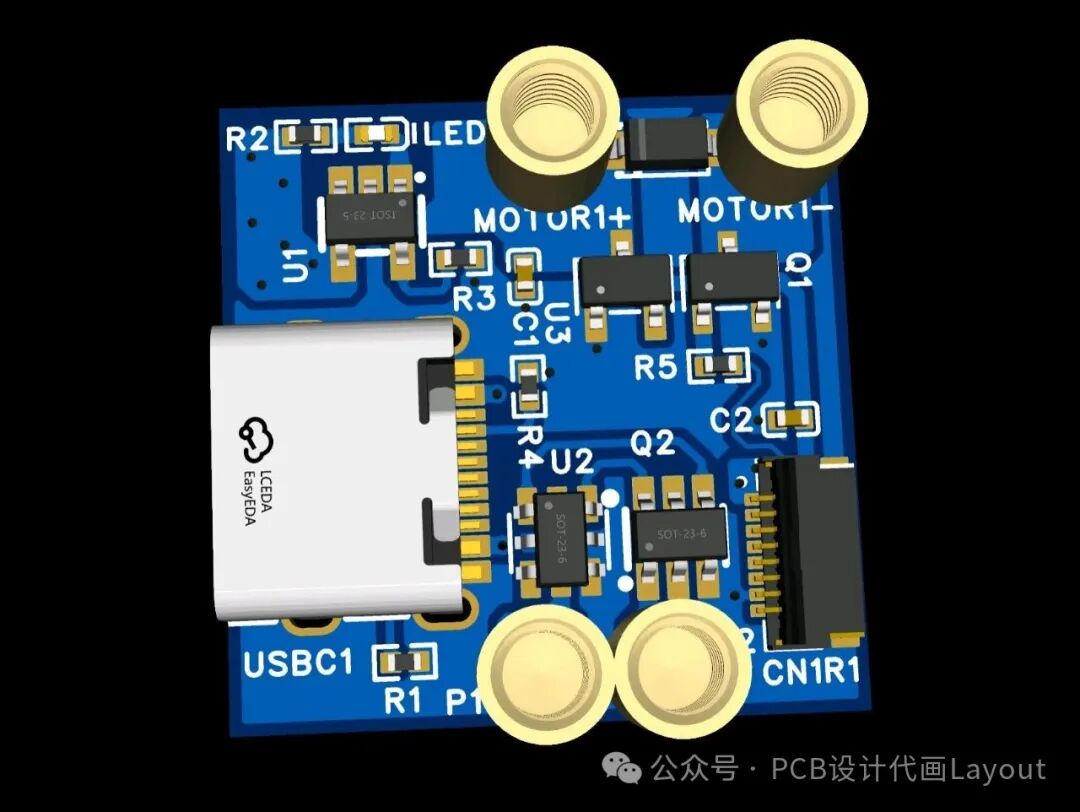 嘉立创EDA设计案例之另一电源模块3D视图