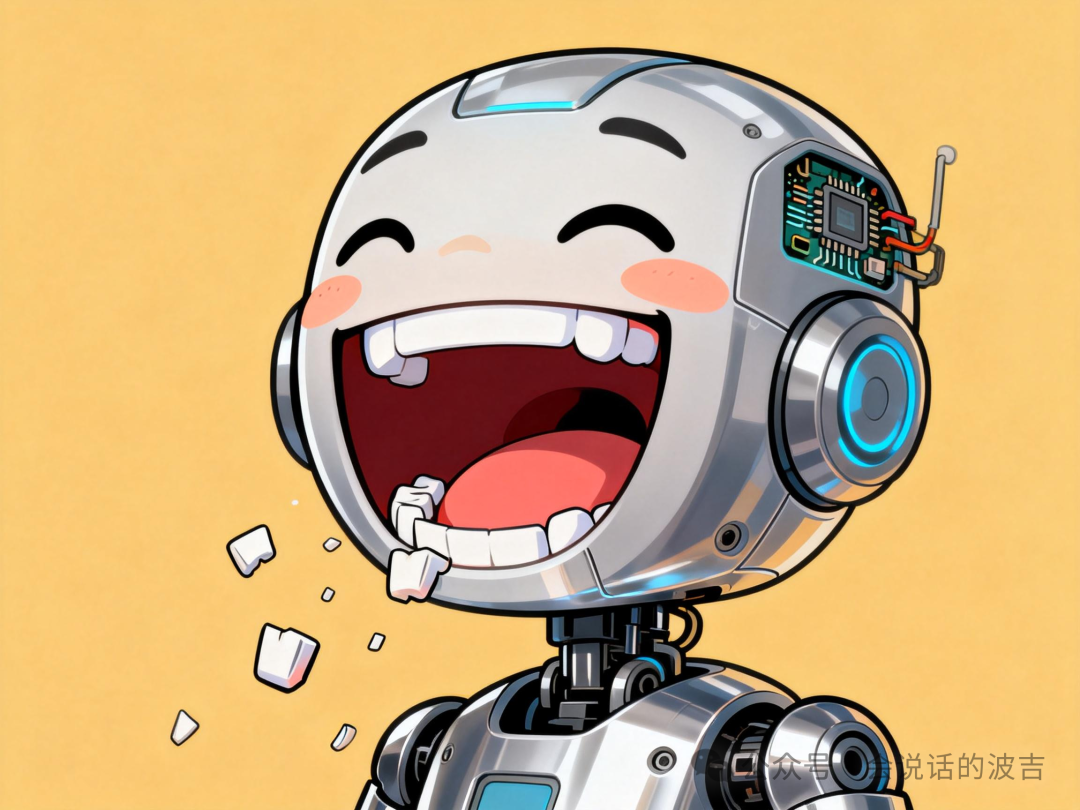大笑的卡通机器人头像