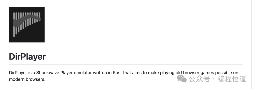 DirPlayer 项目介绍图