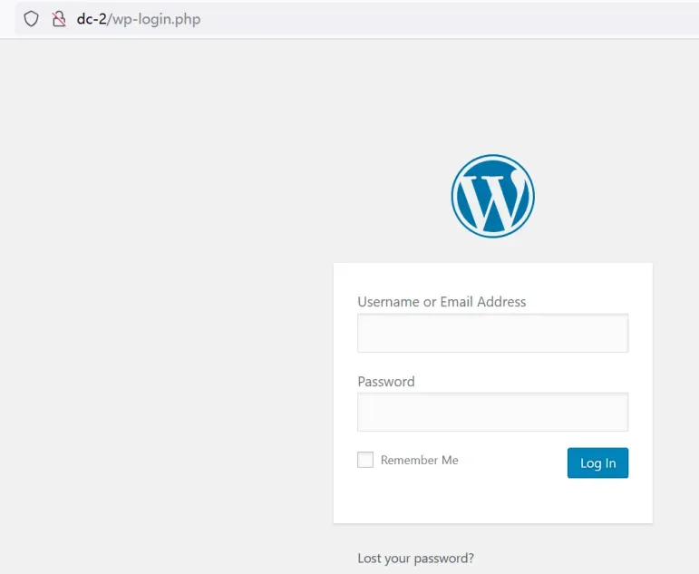 WordPress登录界面