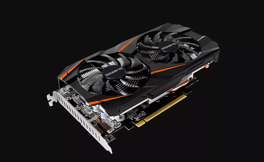技嘉GIGABYTE双风扇显卡实物图