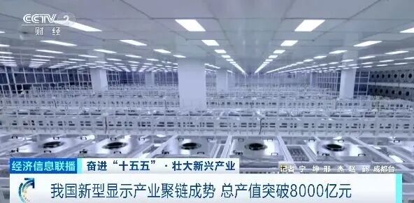 中国新型显示产业现代化厂房 央视新闻报道