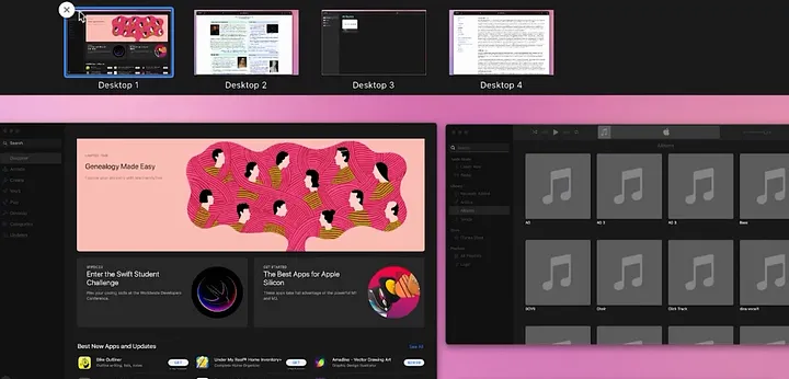 macOS 虚拟桌面与台前调度