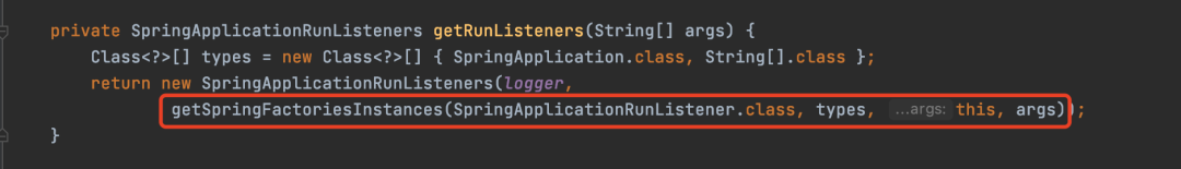 getRunListeners方法加载SpringApplicationRunListener