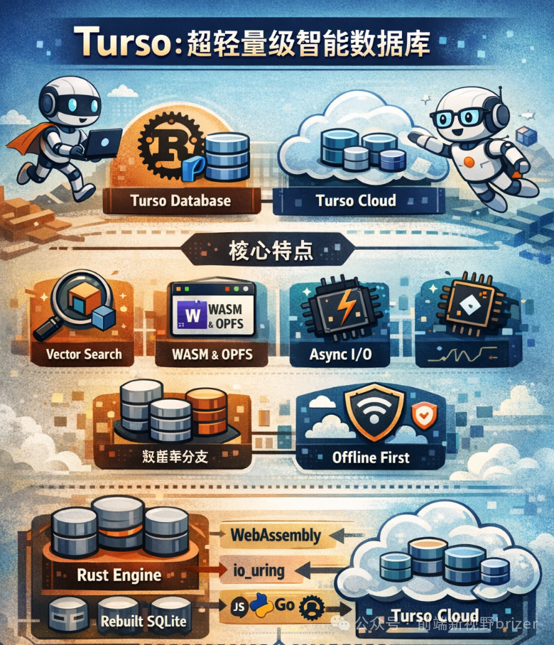 Turso超轻量级智能数据库技术架构图